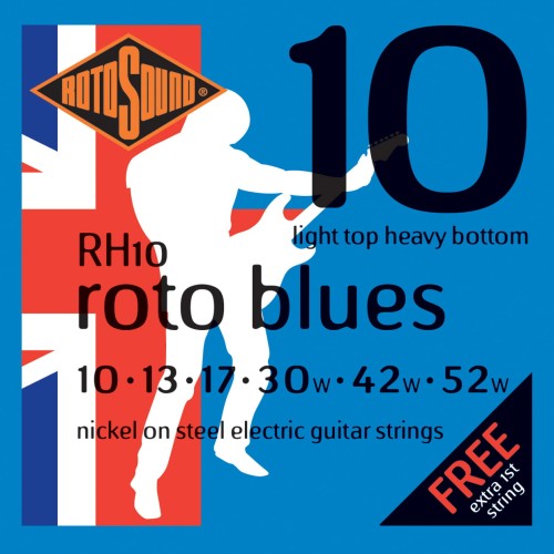 Struny do gitary elektrycznej Rotosound Blues RH10 10-52