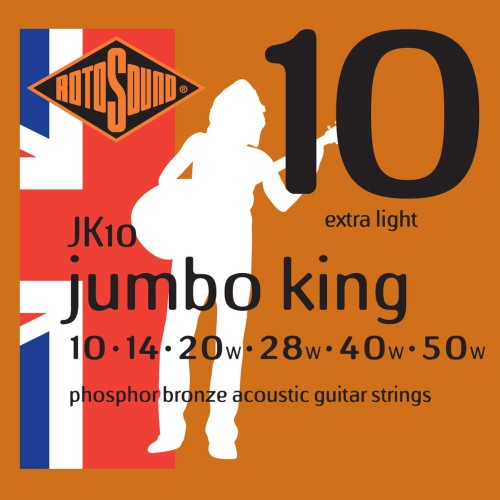 Struny do gitary akustycznej Rotosound Jumbo King 10-50