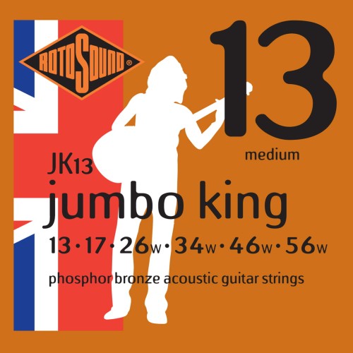 Struny do gitary akustycznej Rotosound Jumbo King 13-56