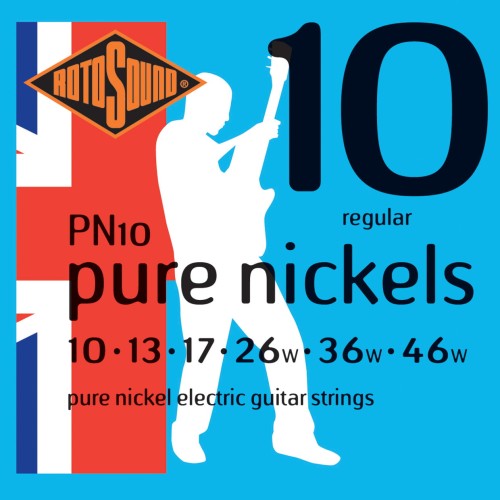 Struny do gitary elektrycznej Rotosound Pure Nickel 10-46