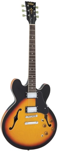 Vintage VSA500SB gitara elektryczna Semi Hollow Body