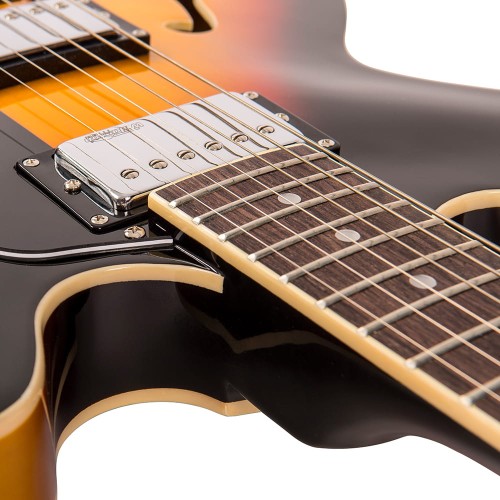 Vintage VSA500SB gitara elektryczna Semi Hollow Body