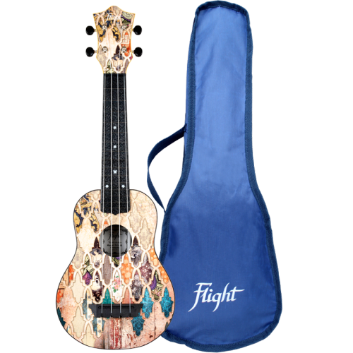 Flight TUS40 Granada ukulele sopranowe MEGA ZESTAW