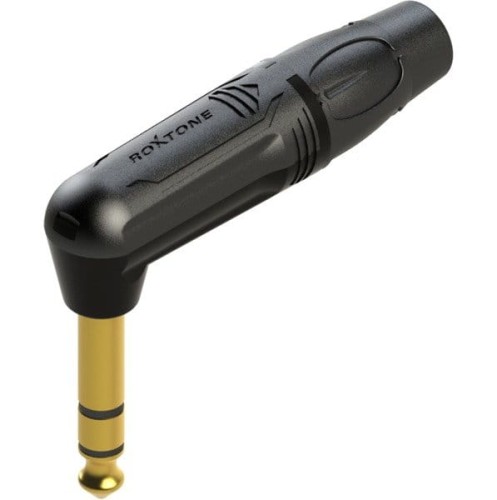 Wtyk Jack 6,3 Stereo Kątowy Pozłacany Roxtone RJ3RP-BG