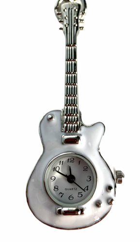 Zegarek brelok gitara elektryczna biała muzyczny prezent