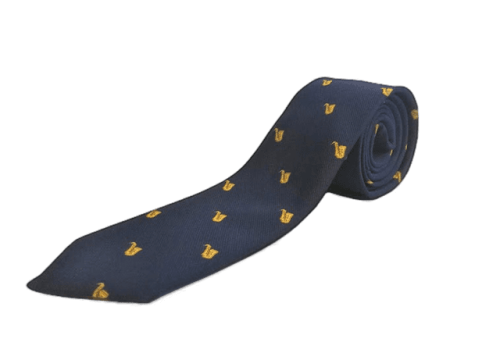 Muzyczny Krawat - Granatowy w Żółte Saksofony