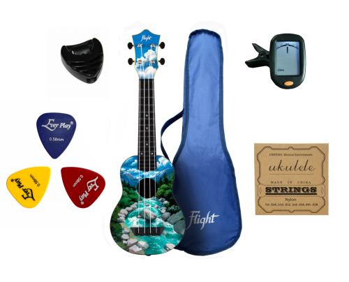 Ukulele Sopranowe Flight TUS30 SLO + Zestaw Akcesoriów