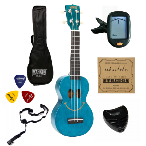 Ukulele sopranowe Mahalo U-Smile niebieskie