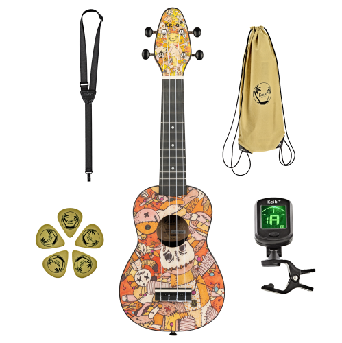Ortega K2-VP ukulele sopranowe Keiki MEGA ZESTAW