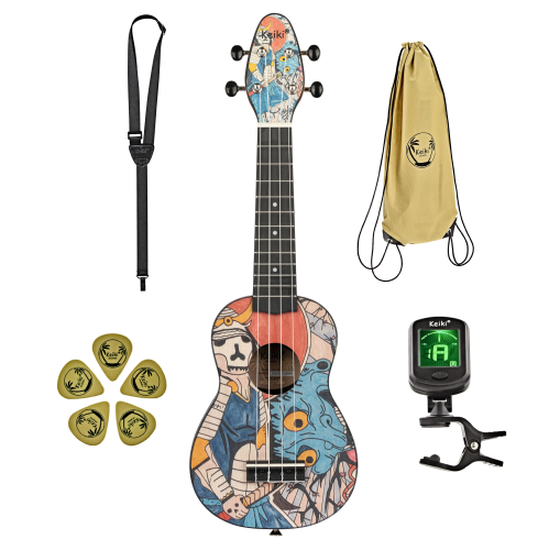 Ortega K2-SR ukulele sopranowe Keiki MEGA ZESTAW