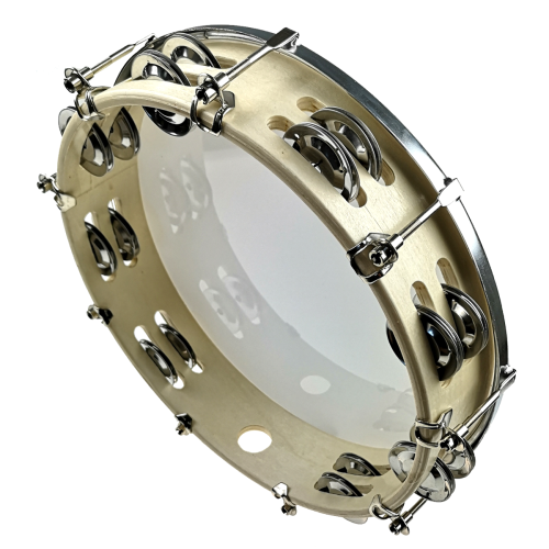 Tamburyn Drewniany z Membraną - 16 Dzwonków - Kera