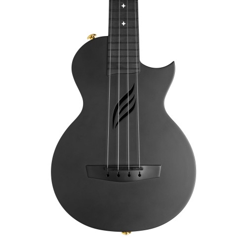 Cascha Carbon Fibre Black ukulele koncertowe super zestaw