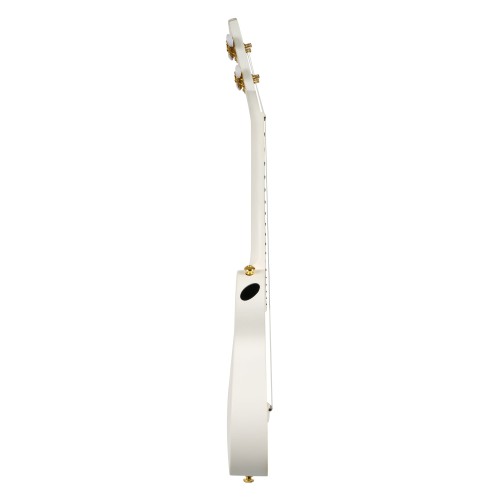 Cascha Carbon Fibre White ukulele koncertowe super zestaw