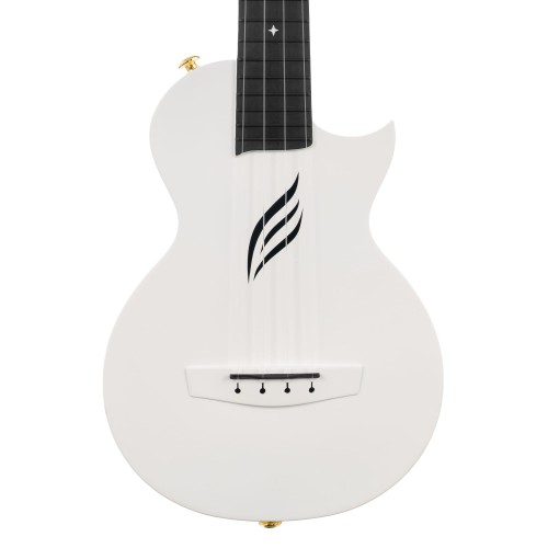 Cascha Carbon Fibre White ukulele koncertowe super zestaw