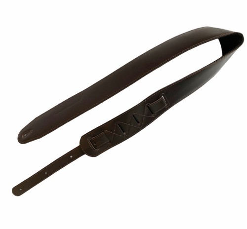 Pas Gitarowy Skórzany Brązowy - Akmuz PES300BR Filc