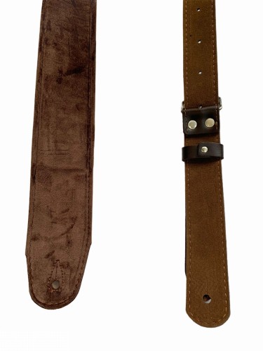 Akmuz PES3000BR pas gitarowy skóra poduszka welur