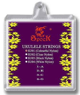 Spock SU01 struny do ukulele kolorowe