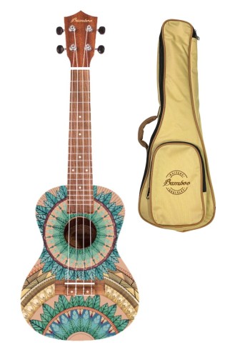 Bamboo BU-23 Fresh Aqua ukulele koncertowe z pokrowcem
