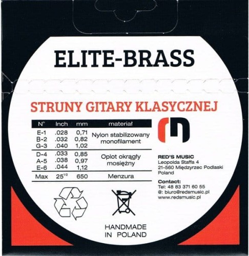 Struny do gitary klasycznej Elite Brass