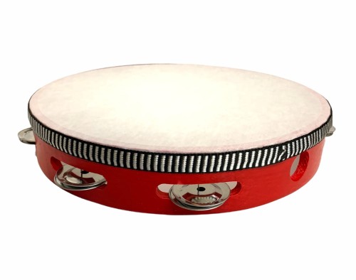 Tamburyno z Membraną - Duże - 25cm - 8 Dzwonków - TH10-8