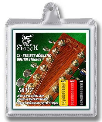 Struny do gitary akustycznej 12 strunowej SPOCK SA112 10-50