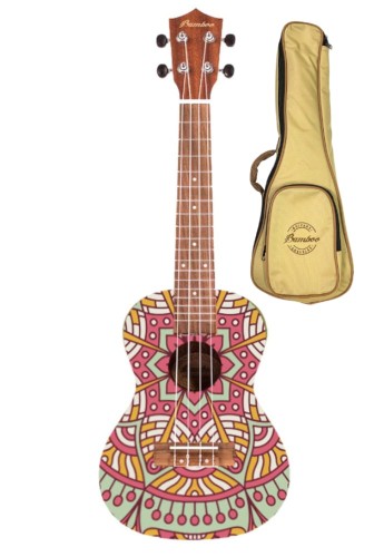 Bamboo BU-23 Pink Mandala ukulele koncertowe