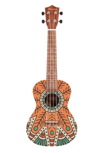 Bamboo BU-23 Orange Mandala ukulele koncertowe