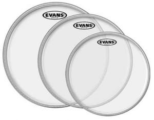 Naciągi Evans G2  clear na tomy 10/12/14 - zestaw